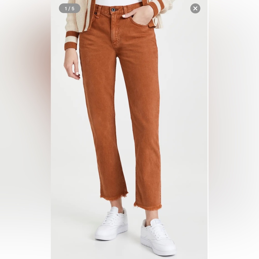 mid rise straight jeans 🧡